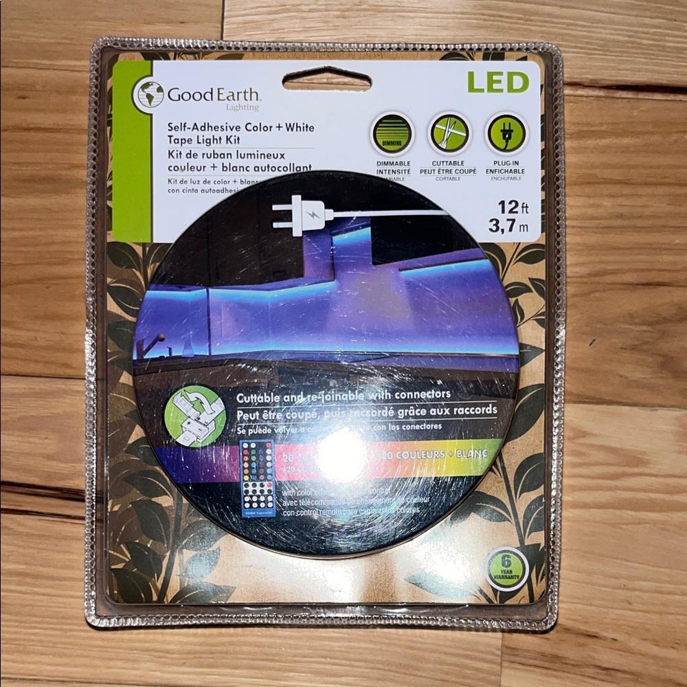 LED Tape Light Kit - Blue and White